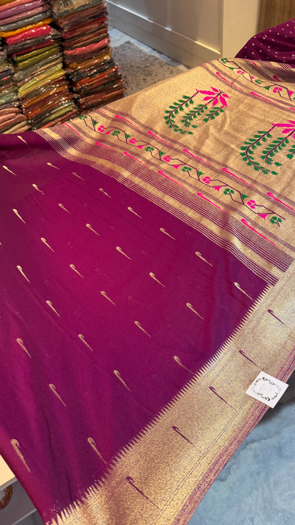 Premium georgette crepe saree