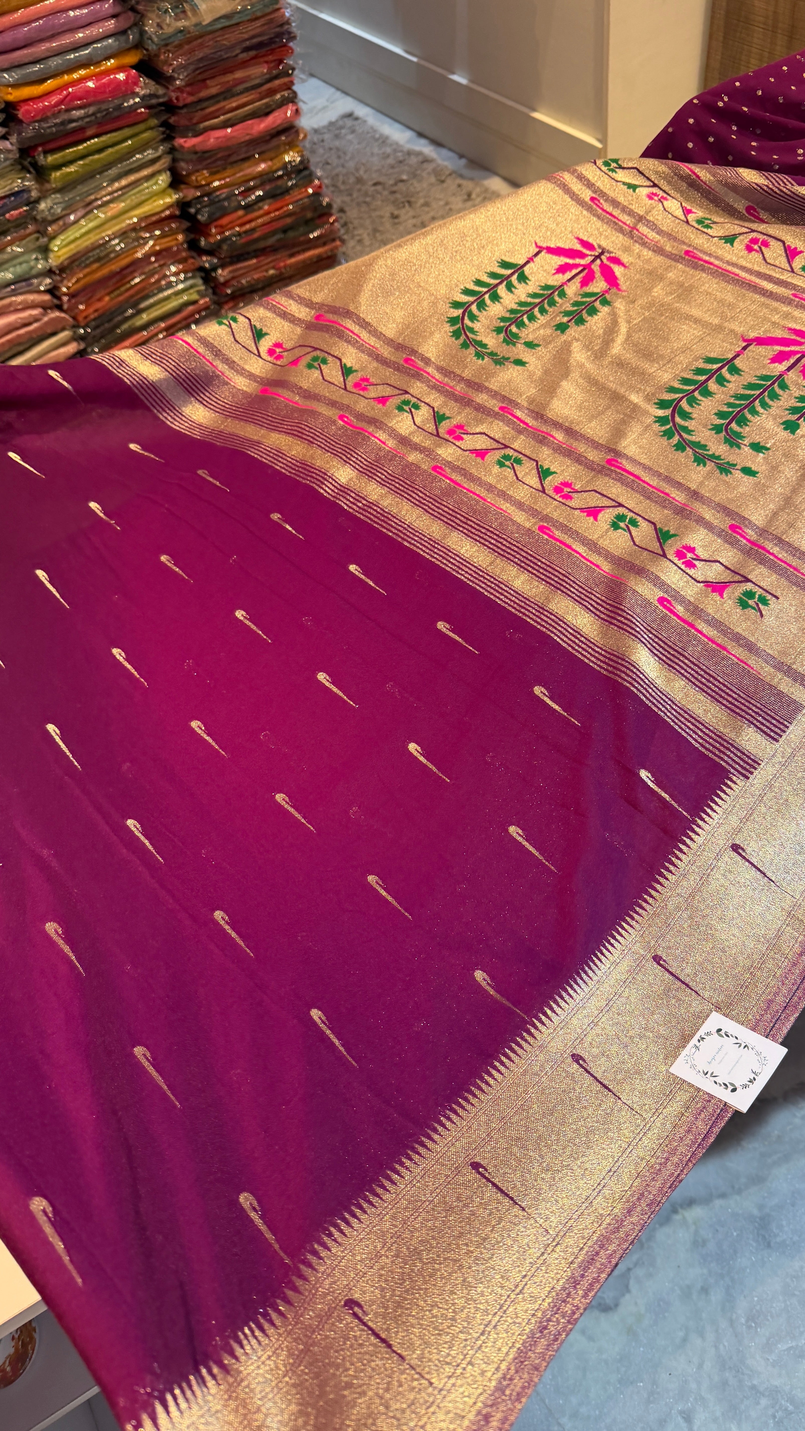 Premium georgette crepe saree